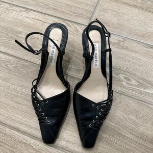 Ann Marino Black Strappy Heels